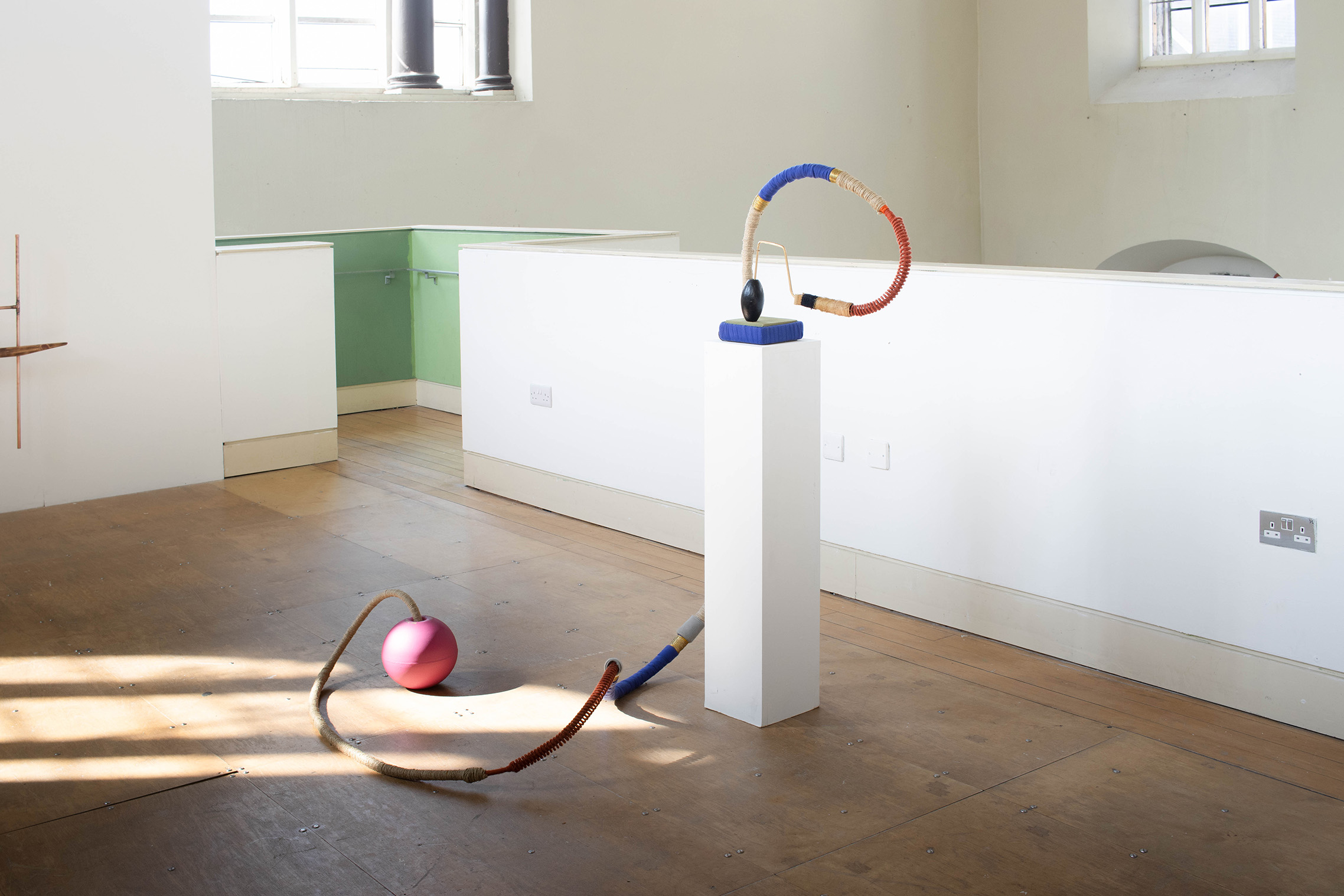 Sculptural installation documented in a gallery space